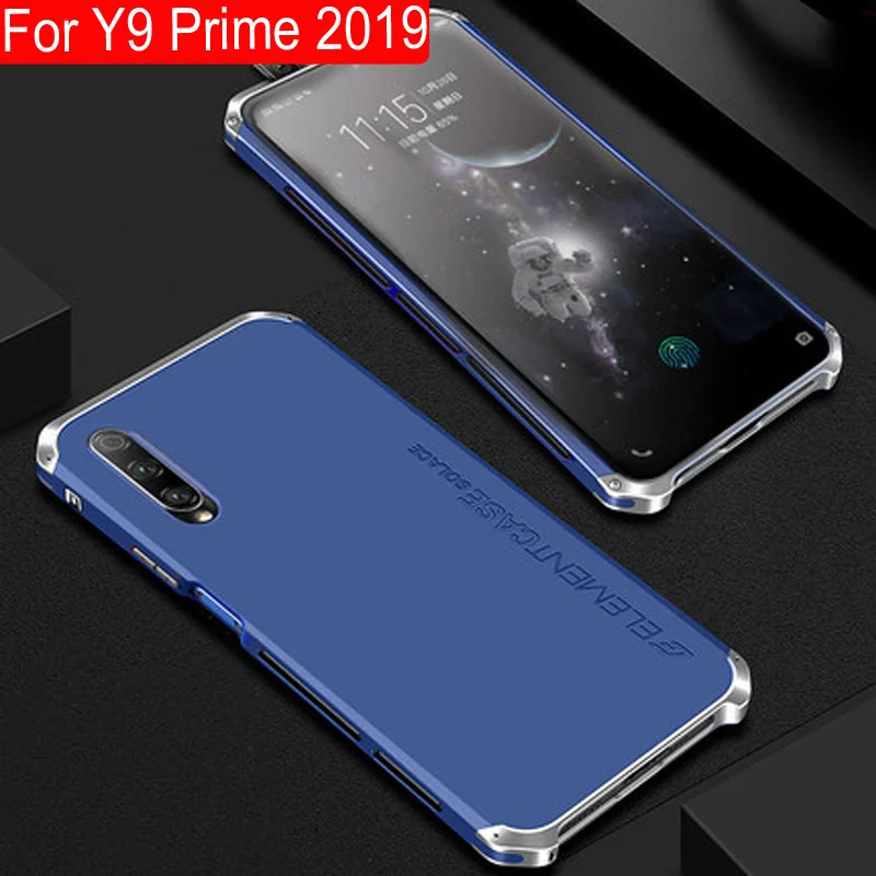 Чехол для телефона с металлической рамкой Huawei Y9 Prime 2019 тонкий жесткий алюминиевый