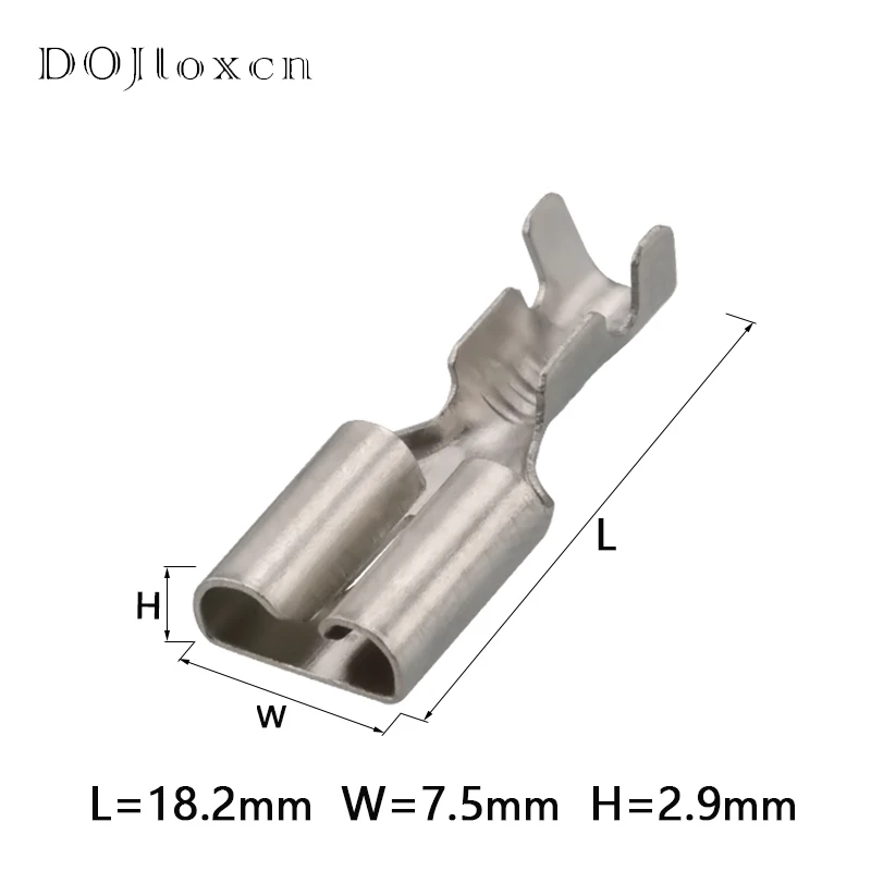 황동 주석 도금 암수 크림프 터미널, 황동 와이어 커넥터, 자동차 릴레이 DJ623-E6.3A/DJ612-6.3B, 6.3mm