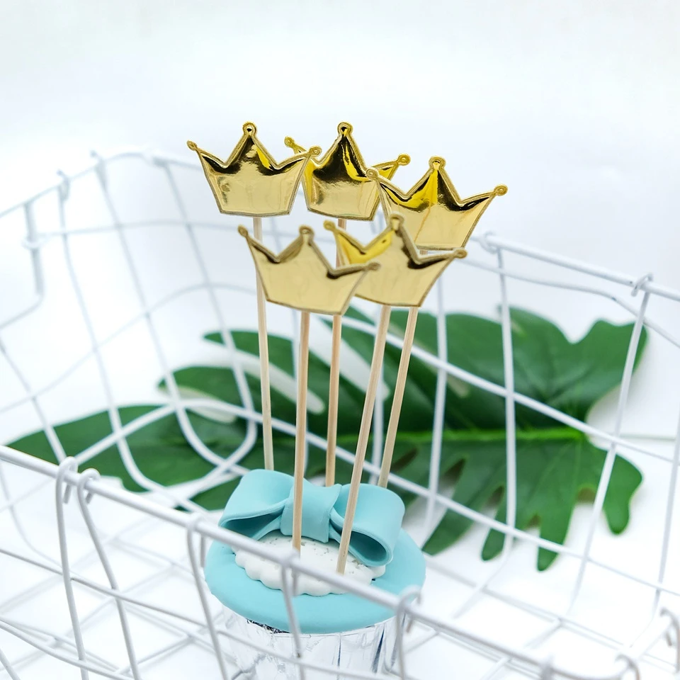 10 шт. счастливые топперы для торта на день рождения оформление коктейлей Топпер выбор вечерние сувениры для DIY Baby Shower/день рождения поставки - Цвет: 10pcs Gold star