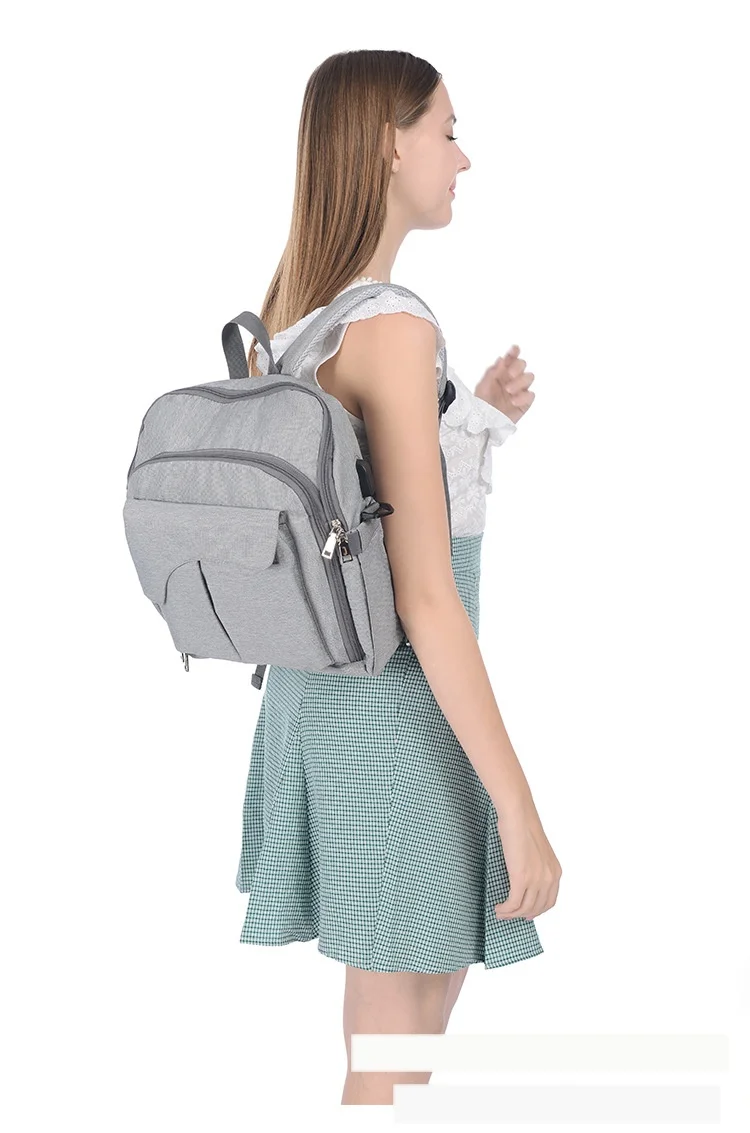 USB мода мама Многофункциональный путешествия рюкзак большой емкости портативный Детские Пеленки сумки