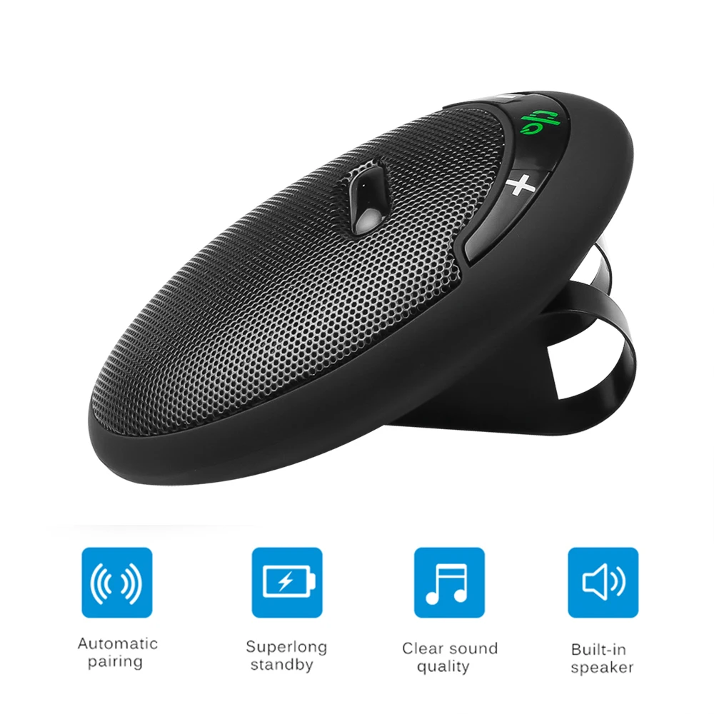 Солнцезащитный козырек клип громкой связи беспроводной bluetooth-приемник Bluetooth автомобильный комплект для автоматический динамик телефон солнцезащитный козырек клип MP3 музыкальный плеер