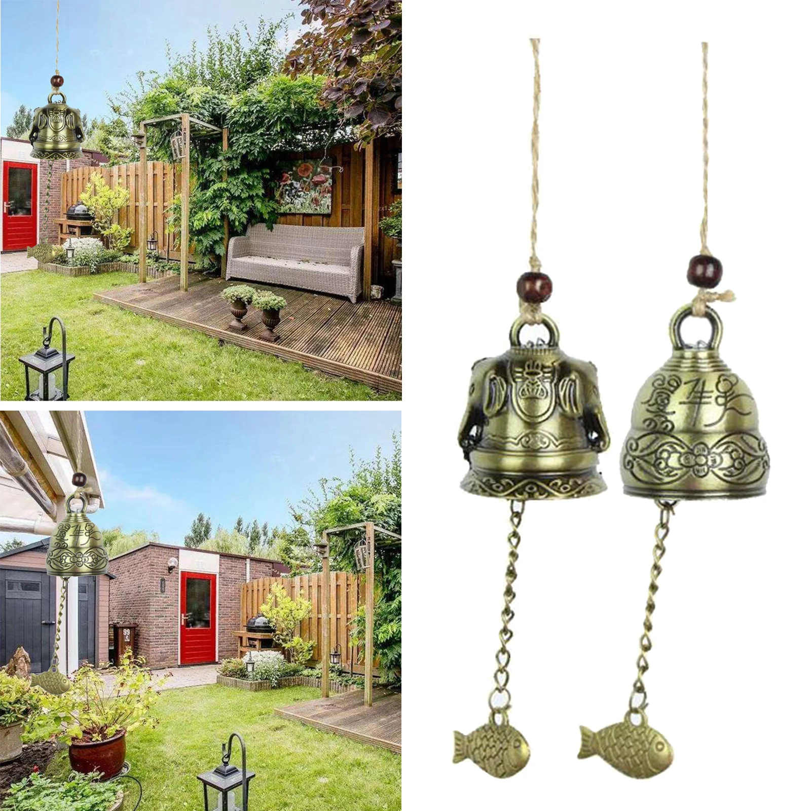 Japanese Furin Wind Chimes Cast Iron Pagoda With Bell/New in Box/Made in Japan