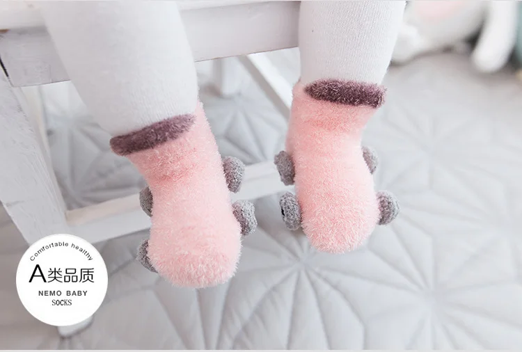 ; Новинка года; плотные детские носки для девочек зимние мягкие теплые носки для детей; теплые хлопковые носки-тапочки с машинками