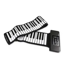 61 Ключ, 88 клавиш, для начинающих взрослых, сворачивающееся пианино, гибкое, мягкое, электронное, цифровое пианино, сворачивающаяся клавиатура, пианино, портативное пианино