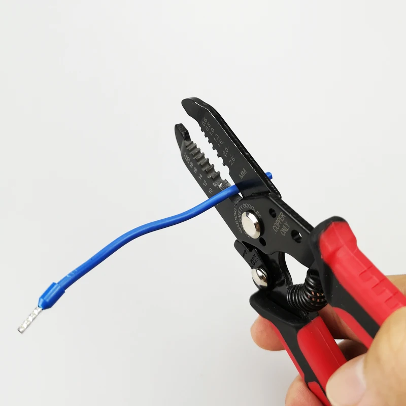 Wire Stripper Pliers Mini Multifunctional Electric Fast Peeling Tools Cutting Multitool Hand Operated Tool 0.5-2.6mm² AWG22-10