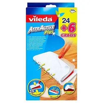 

Vileda Attractive Plus Staub-Fang-Tücher trocken (24 +6), 2er Pack
