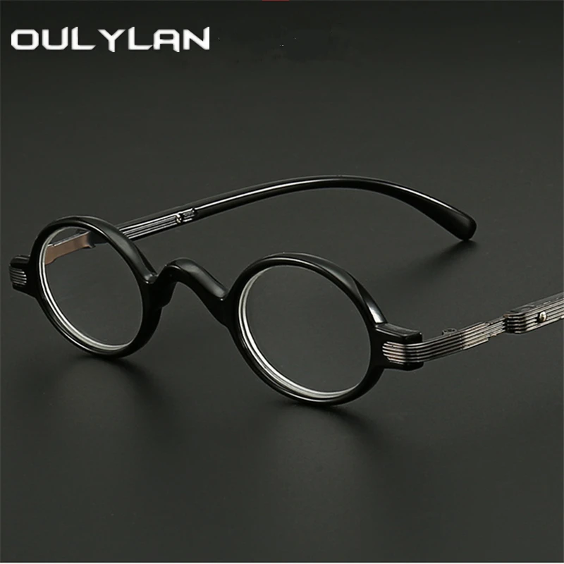 Oulylan, круглые очки для чтения, женские, мужские, модные, ультралегкие, маленькие, очки по рецепту, очки для дальнозоркости+ от 1,0 до 4,0