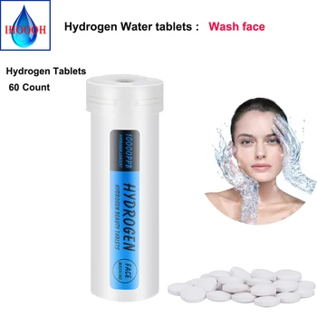 

Nano Hydrogen water tablets 60 Tablets Weakly acidic H2 1000PPB Active H2 Molecular Hydrogen Skin hydration IHOOOH