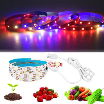 

USB LED Grow Light Full Spectrum LED Strip 0.5m 1m 2m Phyto Grow Lamp for Plants Indoor Seedlings Flower Grow Tent Box Fitolampy