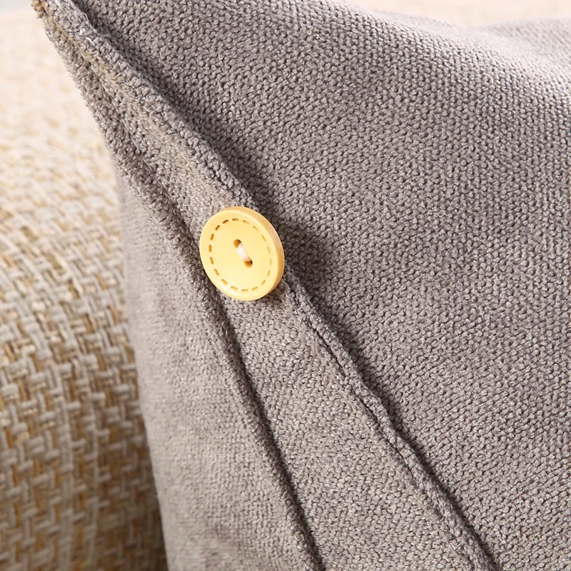 Super Soft Velvet Big Wedge Reading & Bed Rest Pillow,Large Adult Backrest Cushion with pockets,Back Support for bed sitting up