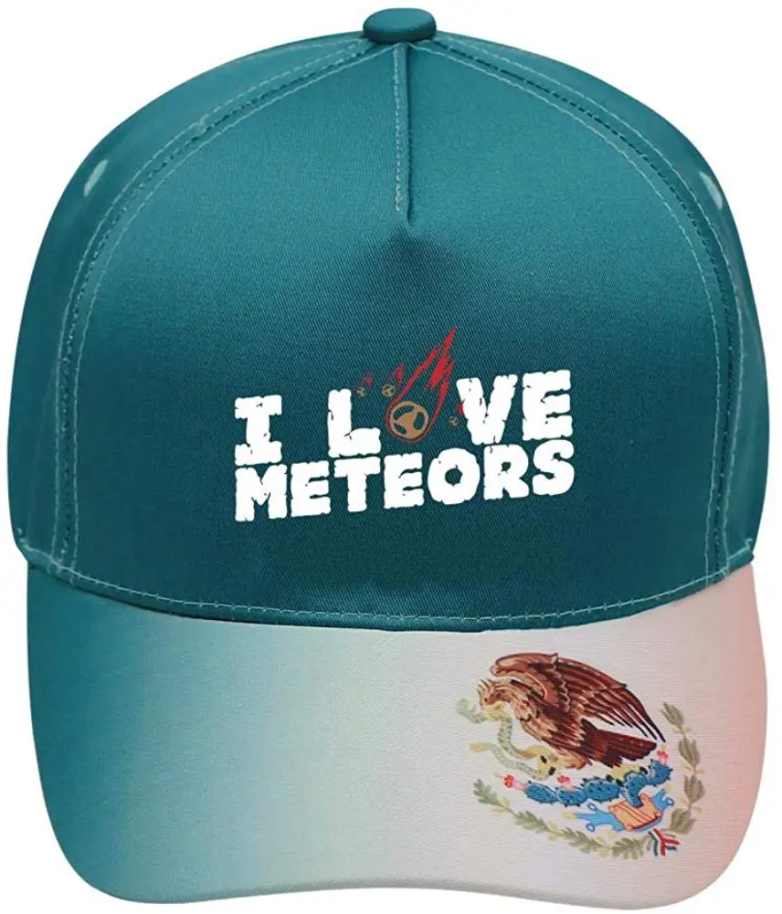 Унисекс I Love Meteors бейсболки хлопковая ткань регулируемые мексиканские элементы уличные шапки зеленые