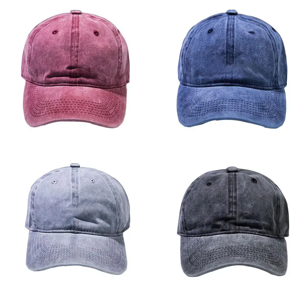 Women Men Baseball Cap Solid Color Fashion Cartoon Embroidery Sports Women Hat Men Cap Adjustable Summer Sun Protection
