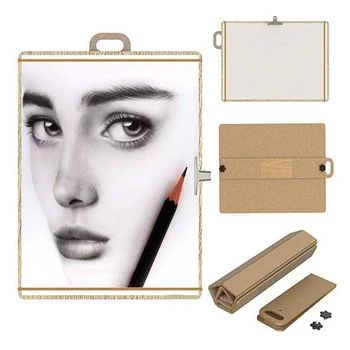 

Foldable Wooden Art Drawing Board,Painting Board with Portable Bag for Floor, Great for Classroom, Studio or Field Use (Wooden)