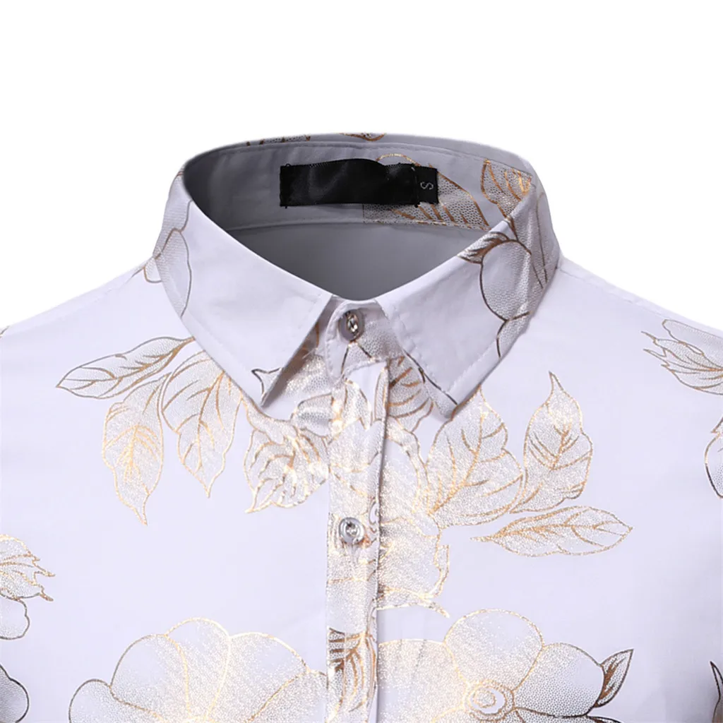 Camisa Masculina мужская новая стильная модная рубашка с длинными рукавами с принтом, розовая блузка с длинными рукавами 19Aug20 P30