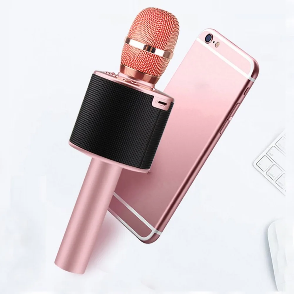 L666 красочные вспышки караоке сценический смартфон беспроводной микрофон динамик портативный микрофон