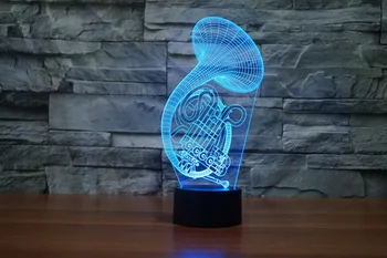

Colorful light 3d lights touch LED visual light gift atmosphere lamp New foreign saxophone lamp