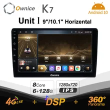 Ownice K7 Android 10,0 Auto radio 2 Din Universal mit 6G RAM 128G ROM 1280*720 Unterstützung 360 4G LTE DSP Auto multimedia