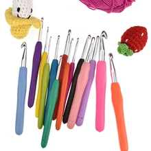 Многоцветные спицы 2-10 мм мягкая ручка эргономичная ручка Пряжа иглы для вязания крючком плетение вязальные крючки инструменты для изготовления подарка «сделай сам»
