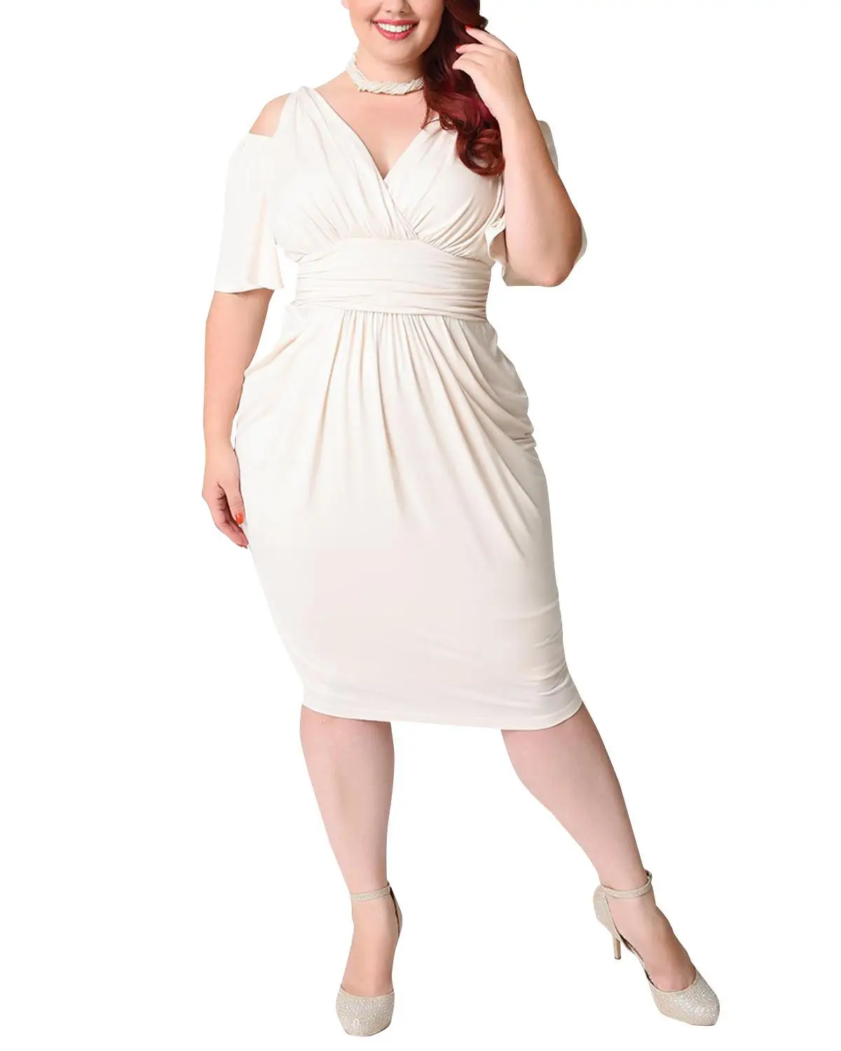 white dress for fat women