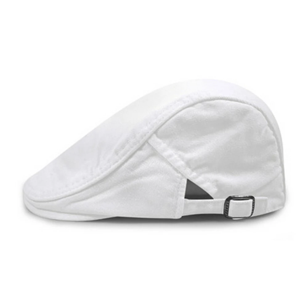 SHOWERSMILE Burgundy Women's Berets Spring Cotton Flat Hats Mens Ivy Cap Solid Color Duckbill Hats Gatsby British Beret Hat