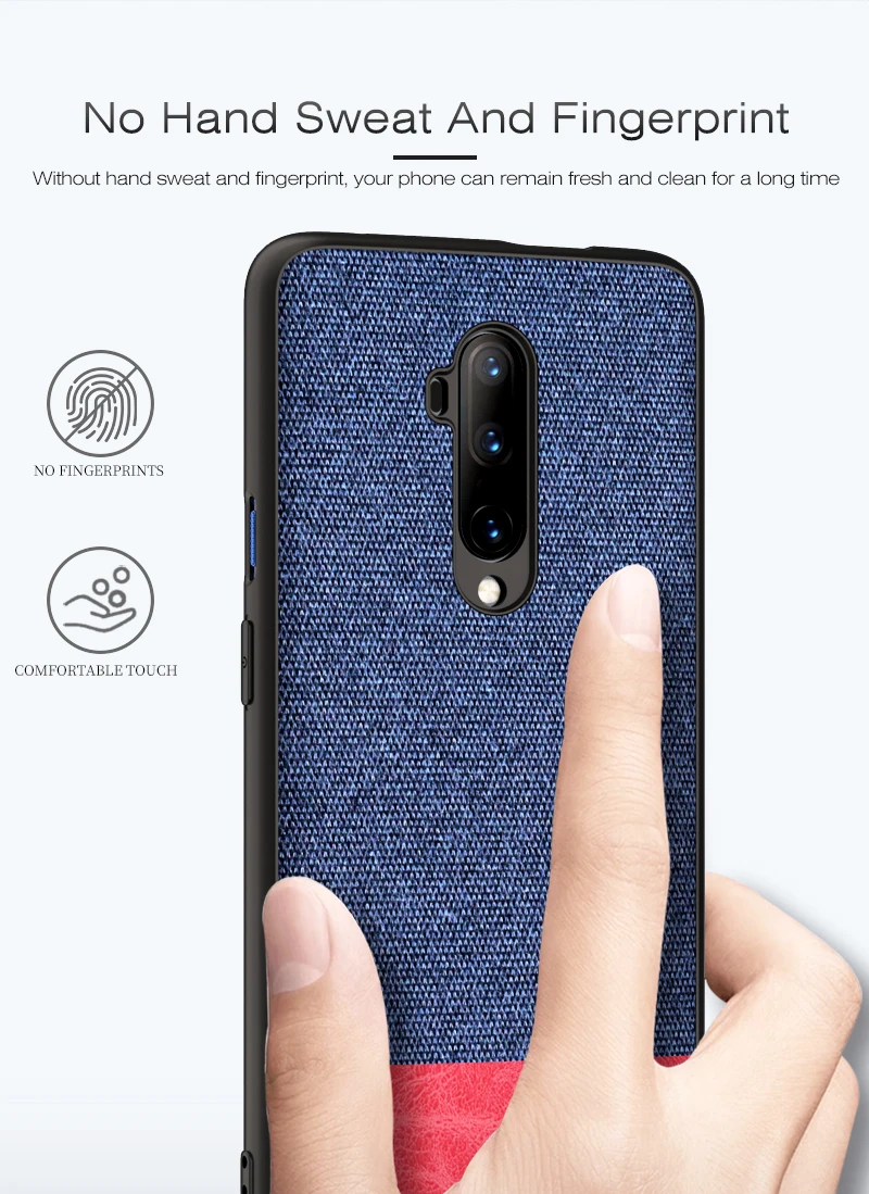 Для oneplus 7T Pro Чехол Мягкий силиконовый край+ твердая ткань текстура защитный чехол на заднюю панель для one plus 7T oneplus 7t 1+ 7T pro