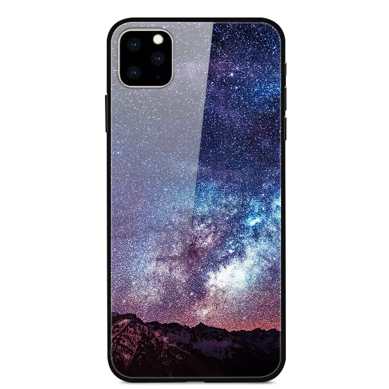 Для iPhone 11 Pro Max, чехол из закаленного стекла, планета космос, чехол из стекла для iPhone 11 11Pro Pro, максимальный чехол, оболочка - Цвет: 05