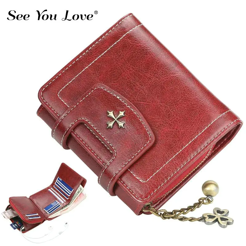 

Vintage Small Purse Ladies Wallet Woman Luxury Brand 2019 New Retro Mini Zipper Leather Purses Female Wallets Women Card Holder