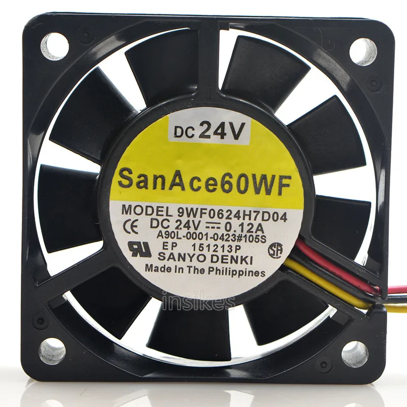 9WF0624H7D04 компьютер охлаждающий вентилятор DC 24V 0.12A 6015 6 см 60*60*15 мм 3 провода|wire wire|wiring