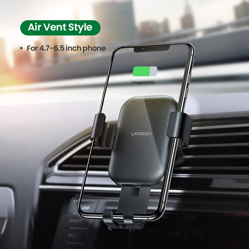 Wireless Charger Ugreen Qi автомобильное беспроводное зарядное устройство для iPhone 11 XS X 8 автомобильное крепление Hoder автомобильное зарядное устройство Быстрая Беспроводная зарядка для samsung S9 10 Xiaomi - Цвет: Wireless Charger