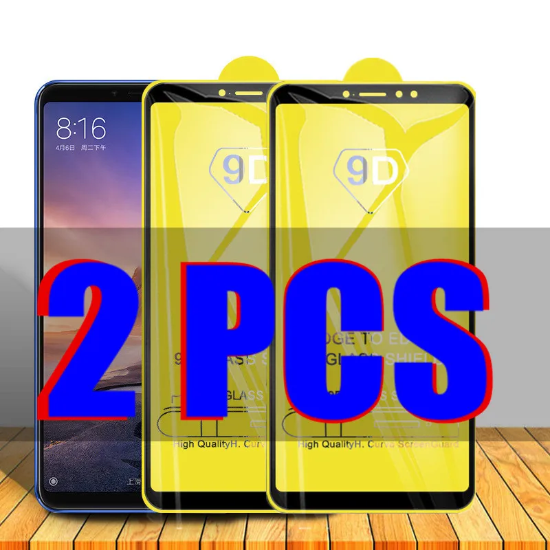 2 Pezzi Di Vetro 9D Per Xiaomi Mi Max 3 Vetro Protettivo Per Xiaomi Mi Max 3 Max3 Mimax3 Pellicola Proteggi Schermo