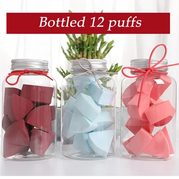 

12 Cosmetic Sponges for Makeup, Professional Powder Puff, Liquid Foundation Concealer Make-up Soft Water Sponge Wet and Dry Puff