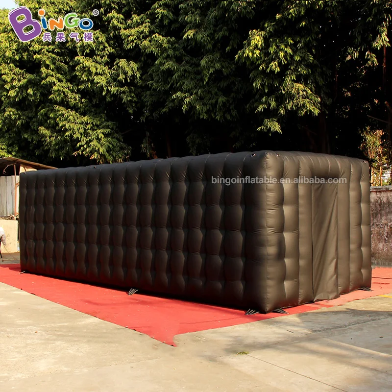  Personalized 7.2mx3.2mx2.4m all black PVC inflatable tent / inflatable outdoor tent toy tent