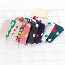 Красивые хлопковые носки Веселые Для Женщин Носки с рисунком из мультфильмов Kawaii Олени Санта-Клауса носки, подарок на Рождество для девочек, раздел-носки для детей; Прямая поставка;#26