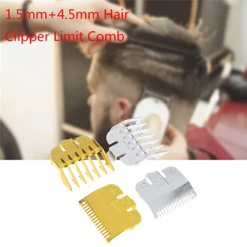 

2 Pcs Hair Clipper Limit Comb Hair Cutting Guide Guide Comb Replaceable Universal Hair Clipper Accessories 1.5MM+4.5MM
