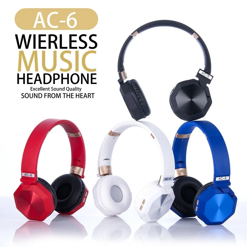 Free shipping New type Wireless bluetooth headset With pluggable card Folding Subwoofer Phone headset Noise reduction waterproof