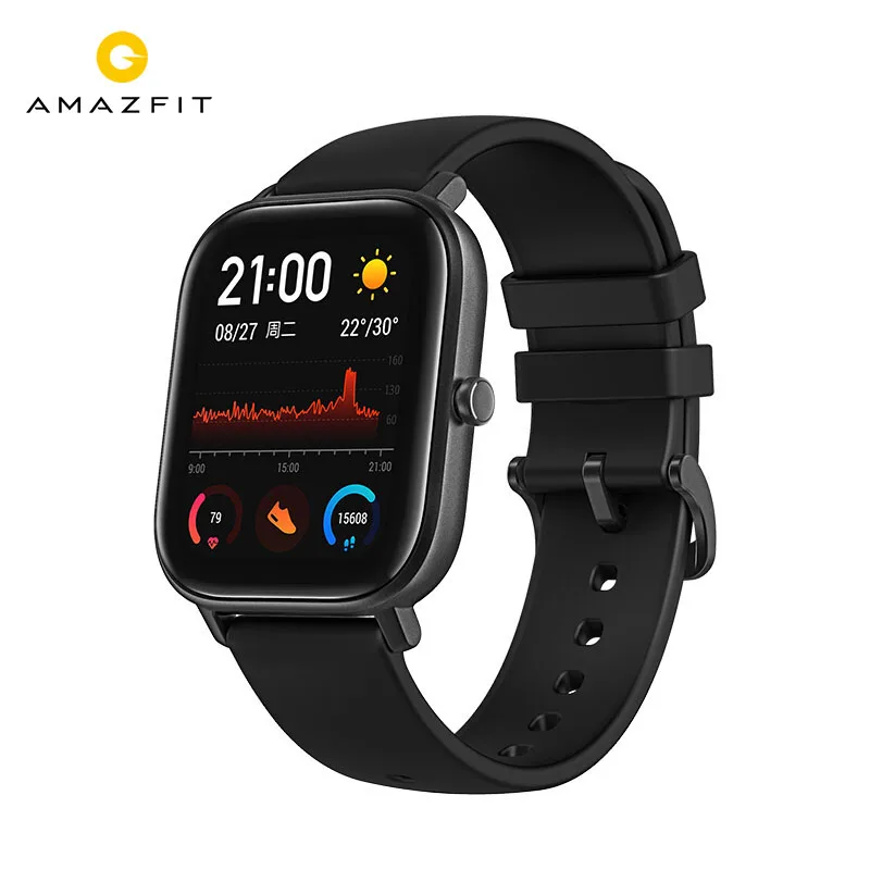 

Global Version Amazfit GTS Smart Watch 1.65 inch AMOLED 341 ppi Suqare Screen 5ATM 14 Days Battery GPS Music Control