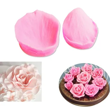 

3Set=6pcs Silicone 3D Rose Petals Flower Series Shape Mold Fondant Icing Molds Baking Moulds Wedding Decorating
