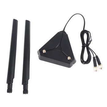 

360 Degree Omnidirectional Antenna 2 High Gain Dual Band 2.4G+ 5G AC 6DB Antenna with 1.2 Meters Extension Cord Base