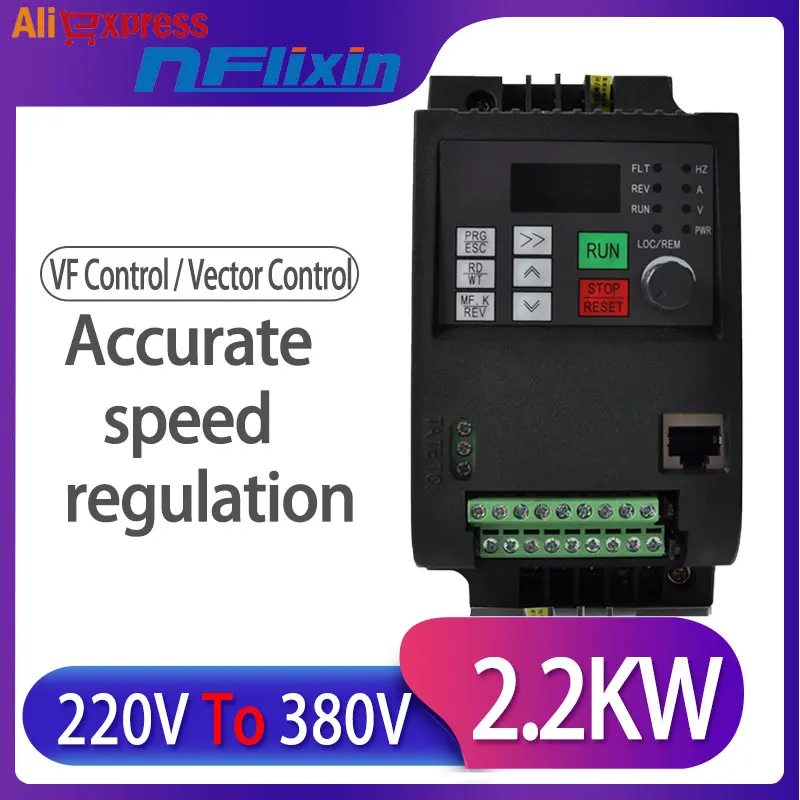 周波数変換器nf,入力220V,単相,出力380V,3相,出力電力/3.5 kW/7.5kW/7.5kW AliExpress