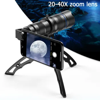 

Optional HD 20X-40X Zoom Mobile Telescope Telephoto Lens Monocular Mobile Lens with Selfie Tripod For iPhone All Smartphones