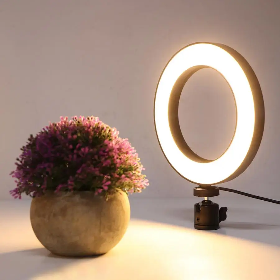 Ringlight 6 дюймов светодиодный светильник для камеры с кольцом для фотосъемки заполняющий свет затемняемый держатель штатива фото свет
