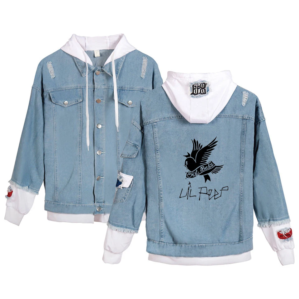Lil Peep Jeans Hoodies Orang Muda Musim Gugur Mode Baru Lil Peep Denim Jean  Memakai Pria/Wanita Populer Jahitan Jaket Atasan Kasual|Jaket| - AliExpress