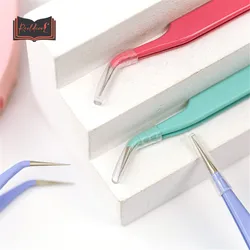Pincettes en acier inoxydable couleur bonbon, bricolage, autocollant de bande de scrapbooking, outil de précision pour planificateur de Journal, outil de réparation courbe droit 