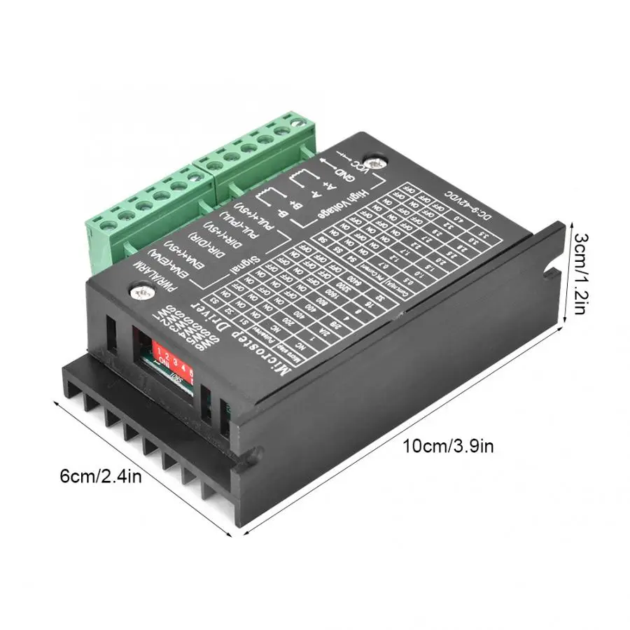 Драйвер шагового двигателя Алюминий высокое оптической изоляцией TB6600 Нема 17(Национальная ассоциация владельцев электротехнических предприятий)/23/34 4.0A 42VDC сервопривод