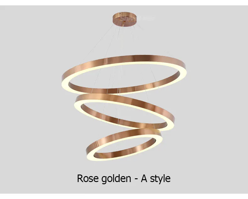 Современный минималистичный набор колец с золотым металлическим покрытием DIY люстра для украшения гостиной светодиодный светильник с регулируемой яркостью теплый белый