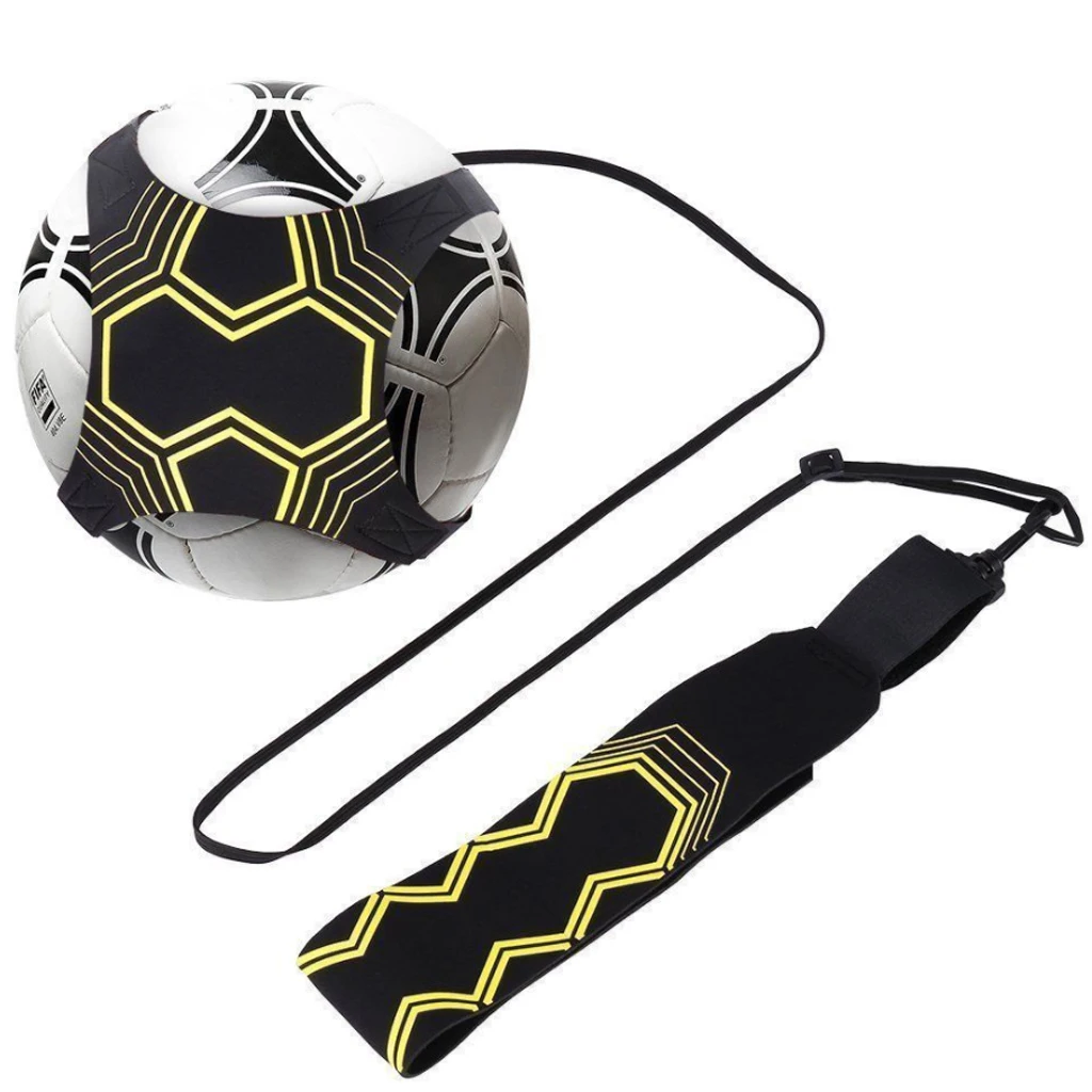 Soccer Trainer, Hands Free Solo Soccer Ball Training Equipment - Fits Ball Size 3, 4, and 5 (Black)
