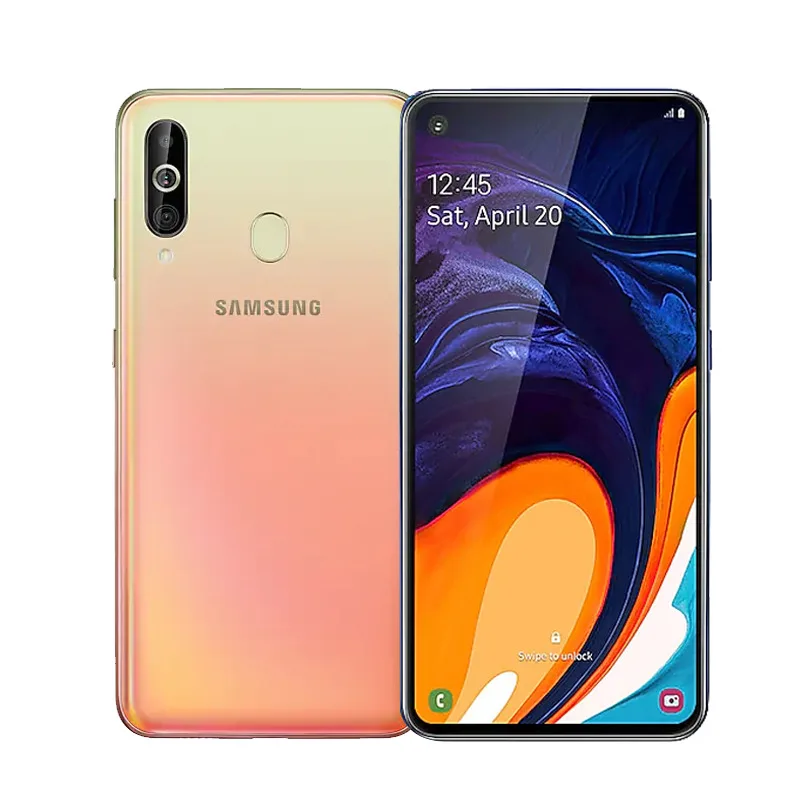 Смартфоны samsung Galaxy A60, 6,3 дюймов, FHD+ Snapdragon 675, четыре ядра, 6 ГБ, 128 ГБ, Android 9,0, тройная задняя камера, NFC, мобильный телефон