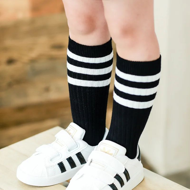 Autumn And Winter New Style Combed Cotton CHILDREN'S Socks Children Double Needles Korean-style Three Lever Bunching Socks Stude