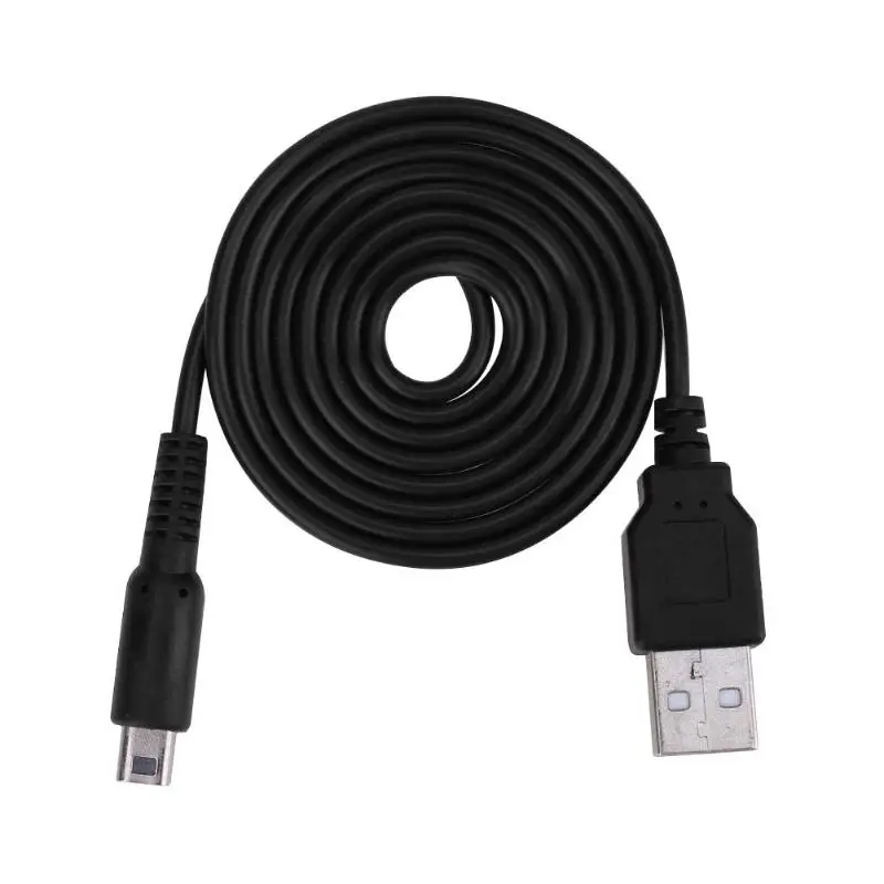 

1m Mini USB Data Cable Cord Adapter Black USB Port Charging Data Cable Game Accessories for Nintendo New 3DS NDSi Game Console