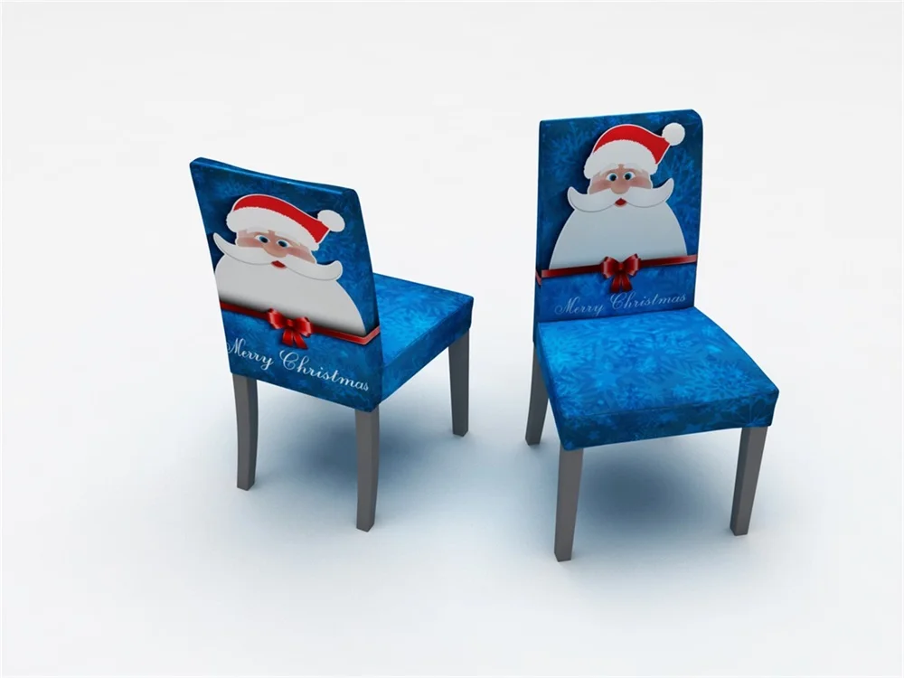 Рождественский декоративный Чехол для стула тянущийся эластичные чехлы на кресла чехлы Санты для рождественские вечерние обеденные банкетные гостиничные кухонные